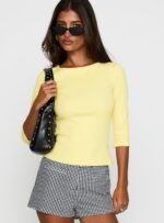 Elaia 3/4 Sleeve Top Yellow - Image 2