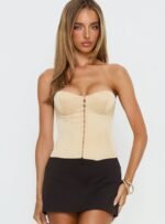 Afelia Strapless Corset Top Lemon - Image 2