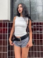 Hot Commodity Micro Shorts Black Gingham - Image 12