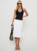 Cascades Low Rise Midi Skirt White - Image 2