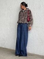 Naylor Mid Rise Wide Leg Jeans Mid Blue Denim - Image 11