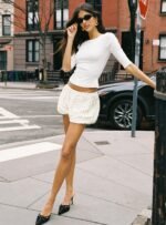 Elaia 3/4 Sleeve Top White - Image 9