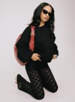 Harmony Balloon Sleeve Knit Sweater Black - Image 12