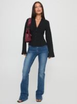 Elowenn Long Sleeve Top Black - Image 2