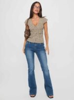 Indulgence Corset Top Beige Check - Image 3
