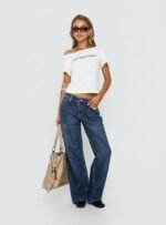 Serenitia Mid Rise Relaxed Jeans Dark Blue Wash - Image 3