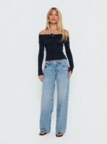 Ellanor Low Rise Slouch Denim Jean Washed Mid Blue Wash - Image 3