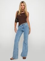 Magic Mirror Mid Rise Bootleg Jeans Ice Wash - Image 3