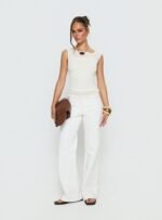 Buenos No Waist Low Rise Straight Leg Jeans White - Image 3