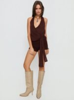 Baseline Low Rise Rib Shorts Chocolate - Image 2