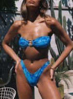 Gonzalez High Cut Bikini Bottoms Dark Blue Floral - Image 3