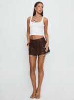 We Made It Sequin Skort Brown - Image 3