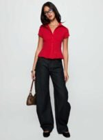 Cottesloe Blouse Top Red - Image 3