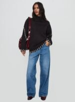 Leizure Turtleneck Knit Jumper Brown - Image 3