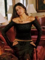 Mochapella Off The Shoulder Top Black - Image 2