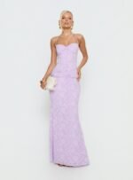 Love From Portofino Corset Maxi Dress Lilac - Image 3