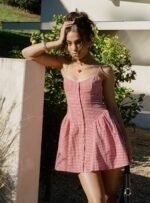 Toulouse Mini Dress Red Gingham - Image 2