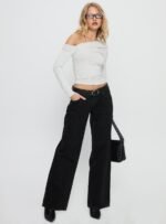 Ellanor Low Rise Straight Leg Jean Washed Black - Image 3