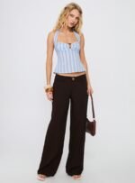 Isabetta Halter Top Blue Stripe - Image 3