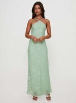 Zoelle Halter Maxi Dress Sage - Image 3