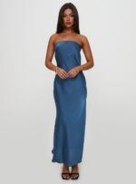 Haley Maxi Dress Mid Blue - Image 8