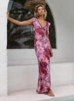 Soleila Maxi Dress Purple Multi - Image 3