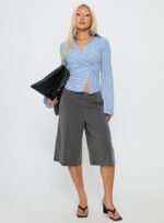 Ameliah Long Sleeve Twist Shirt Blue Stripe - Image 3