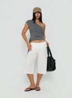 Lost Connection One Shoulder Top Multi Stripe - Image 3
