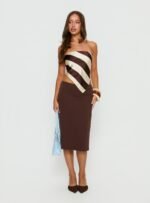 Baseline Rib Midi Skirt Chocolate - Image 3