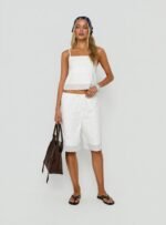 Sakai Broderie Detail Top White - Image 3