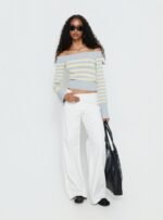 Hereos Mid Rise Baggy Leg Jeans White - Image 3