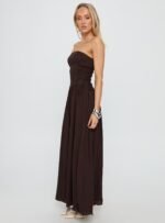 So Far So Good Maxi Dress Chocolate - Image 3