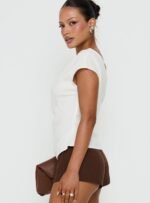 Seasons Change Relaxed Off Shoulder Top White - Image 4