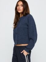 Kammi Button Up Cardigan Navy - Image 3