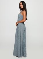 Cartmel Check Maxi Dress Navy - Image 4