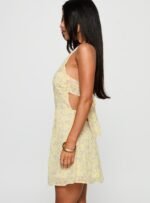 Rosamie Halter Mini Dress Cream / Floral - Image 3