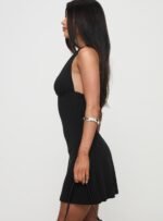 Tinisie Halter Mini Dress Black - Image 4