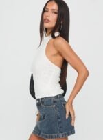 Hotter Than Fire Lace Halter Top White - Image 4