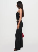 Socialista Pinstripe Trousers Black - Image 4