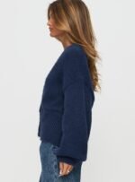 Yasmyn Knit Cardigan Royal Blue - Image 3