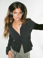 Anni Pinstripe Shirt Black - Image 9