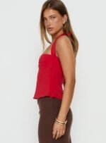 Isabetta Halter Top Red - Image 4