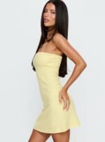 Baseline Strapless Mini Dress Yellow - Image 4