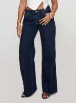 Darla Low Rise Straight Leg Jean Dark Blue Wash Petite - Image 2