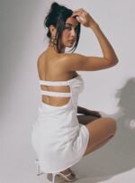 Shellie Mini Dress White - Image 3