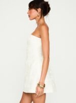 Heaven Sent Strapless Mini Dress White - Image 4