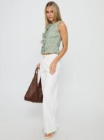 Serenitia Mid Rise Relaxed Jeans White Wash - Image 4