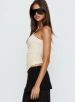 Majira One Shoulder Slouch Top Cream - Image 4