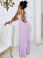 Jadira Scarf Maxi Dress Purple - Image 3