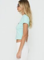I Love Holidays Graphic Baby Tee Jelly Mint - Image 4